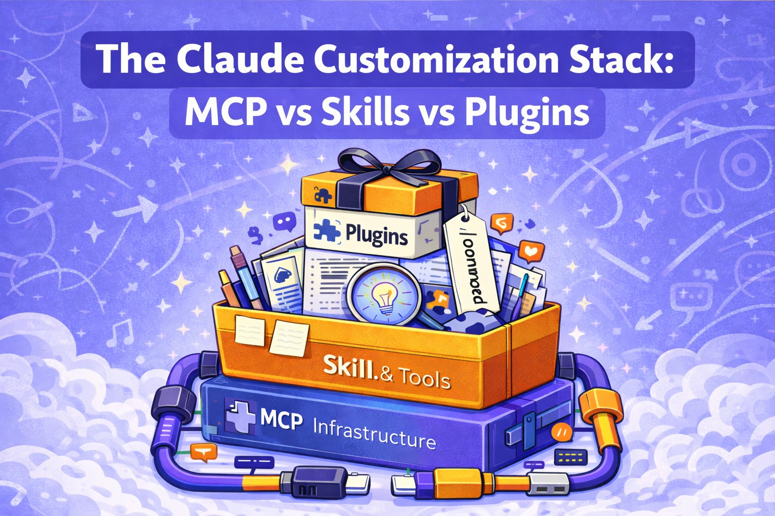 The Claude Customization Stack: MCP vs Skills vs Plugins